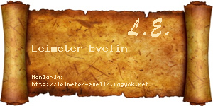 Leimeter Evelin névjegykártya